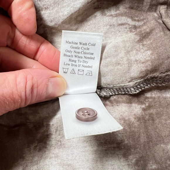 🛍️COLDWATER CREEK brown tie dye tunic top size L. - Picture 10 of 12